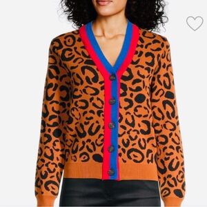 Lea & Viola Leopard Print Cardigan